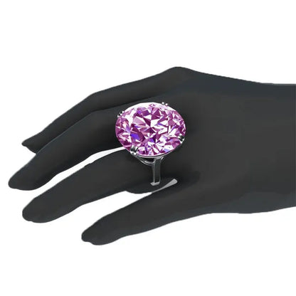 Natural White Sapphire Engagement Ring Size 6,7,8,9,10