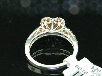 luxurious Exquisite Fashion Solid 925 Sterling Silver Natural Heart White Sapphire Ring Bride Romantic Wedding Anniversary Gift Princess Engagement Diamond Jewelry Christmas Gift Size 4-12