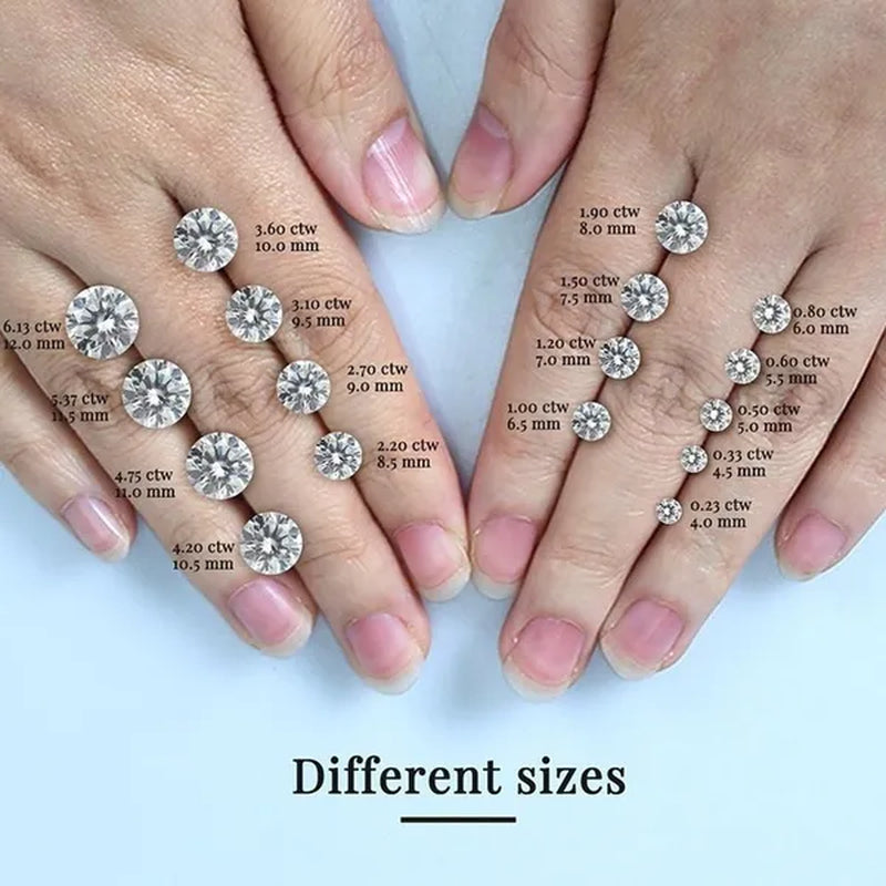 Round brilliant diamond-cut Moissanite bulk jewelry