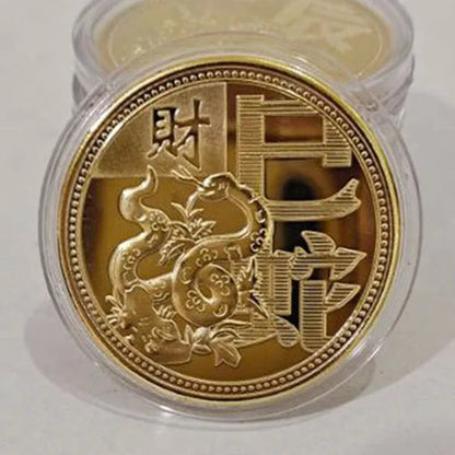 New Collection of Chinese Zodiac Commemorative Gold Coins Year of the Tiger Commemorative Coins Engraved Collection Craft Gifts