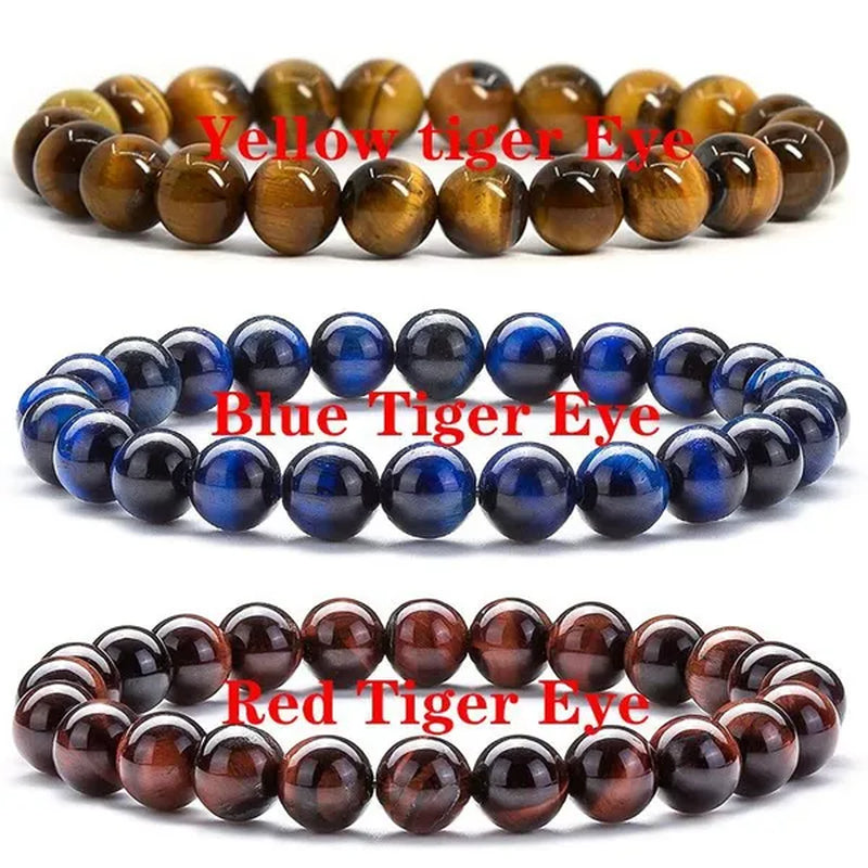 6Mm 8Mm Natural Stone Chakra Beaded Charm Bracelets Tiger Eye Amethyst Lapis Lazuli round Beads Bracelet Women Yoga Jewelry