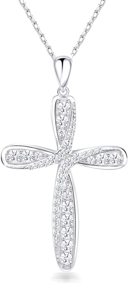 925 Sterling Silver Cross Necklace for Women Mothers Day Gifts Silver Cross Necklaces Womens Jewelry Gifts for Women Mom Her