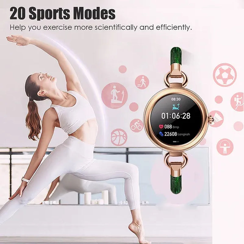 2022 EIGIIS Fashion Smart Watch Full Touch Luxury Smartwatch Women Health Monitor Multi-sports Modes Fitness Bracelet For Ladies
