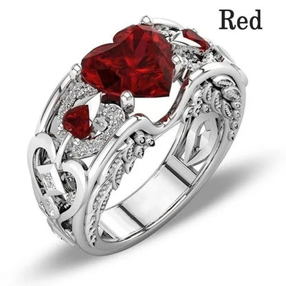 New Exquisite Women'S Fashion Couple'S Ring 925 Sterling Silver Natural Morganite Diamond Ring Anniversary Gift Engagement Bridal Wedding Jewelry Rings for Women Size 5-10
