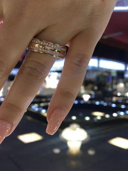 Luxury Fashion Brilliant Natural White Sapphire Gemstone Ring Wedding Band Engagement Party Christmas Gift Ring Size 4-12