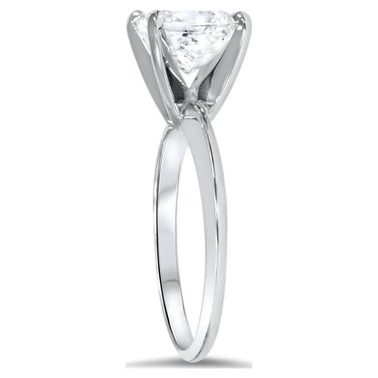Pompeii 2Ct Princess Cut Diamond Solitaire Engagement Ring 14K White Gold ((G-H),I2-I3)
