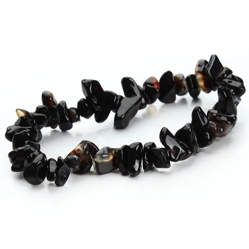 12pcs Gravel Natural Stone Bracelets For Women Amethyst Labradorite Beads Bangles Turquoise Rose Quartz Pulseiras Femininas