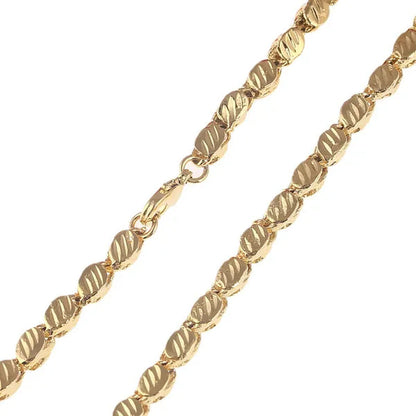 Thick Chain Length 53cm Width 4mm Ethiopian Necklace 18K Gold Plated African Eritrea Chunky Necklace