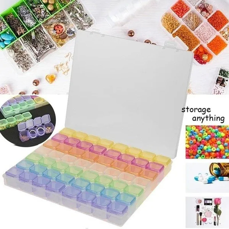 56 Grids Diamond Painting Jewelry Box Earring Embroidery Plastic Storage Case