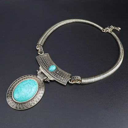 Vintage Dubai Retro Gold Big Turquoise Jewelry Sets Nigerian Wedding Costume Necklace Bracelet Earring Party Gift