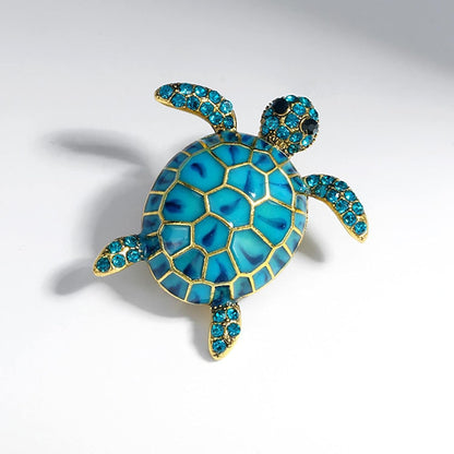 2023 New Floral Brooch Pin Gold Plated Flower and Bee/Sea Turtle Decorative Garment Dress Jewelry for Rose (B, One Size)