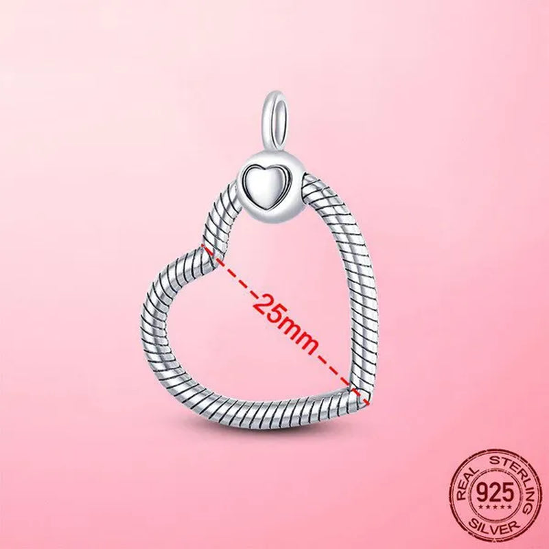 2023 Heart O Pendant 925 Sterling Silver O Pendant fit Original Cable Chain Pendant Necklace DIY Charm Beads Jewelry Anniversary Gift