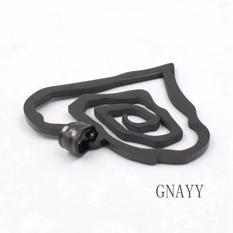Black Marilyn Manson Heart ROSE Charm NEW MM Rose TOP round Chain 18-36Inch Necklace