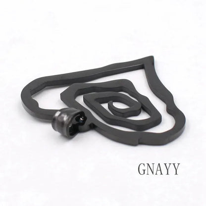 Black Marilyn Manson Heart ROSE Charm NEW MM Rose TOP round Chain 18-36Inch Necklace