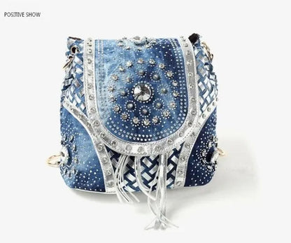 Fashion Multifuction Handbag Backpack Designer Shoulder Bag Diamond Tassel Women Mini Shoulder Bags Ladies Tote Bag