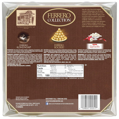 Collection, 24 Count, Premium Gourmet Assorted Hazelnut Milk Chocolate, Dark Chocolate and Coconut, 9.1 Oz