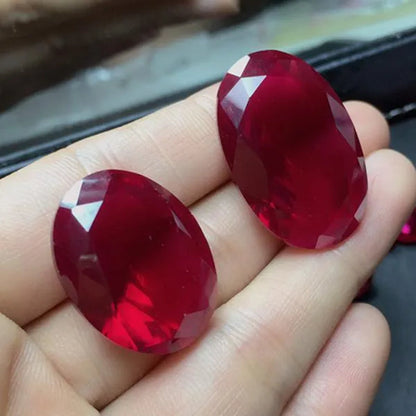 AAAA+ Large Ruby 13x18mm Sri-Lanka Garnet Ruby Oval Cut VVS Loose Gemstone Jewelry
