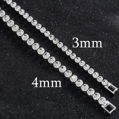 Trendy Romantic Lady Gold Plated Crystal Zircon Beaded Chain Bracelet Women Charm Gorgeous Exquisite Bracelets Valentine's Gift Party Wedding Jewelry