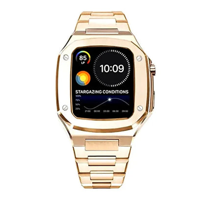 Metal Case for Apple Watch Steel Protective Case Shell Cover Strap with Band Bracelet For Apple Watch Series 9 8 7 6 SE 5 For Iwatch Series 9 8 7 6 44mm 45mm