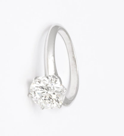 Tiffany & Co. 2.06ct Round Brilliant Diamond Solitaire Platinum Ring