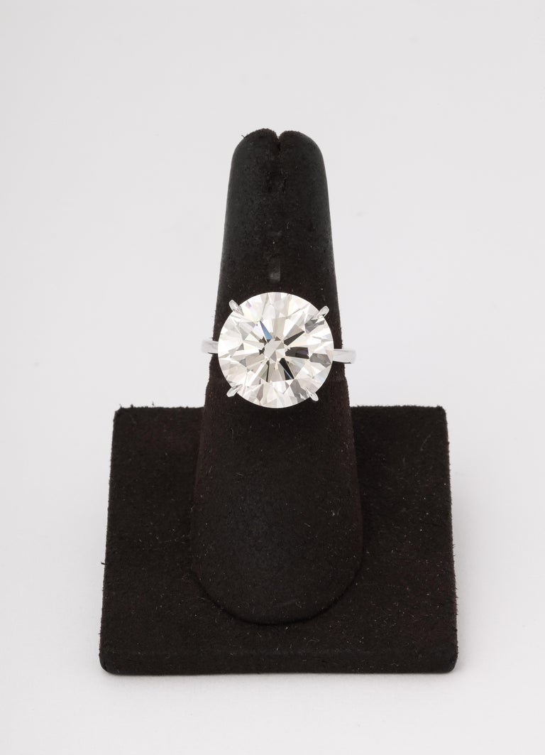 11 Carat GIA Certified Round Brilliant Diamond Platinum Engagement Ring
