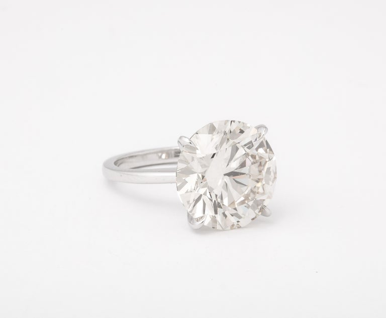 Magnificent 11.07 Carat GIA Round Brilliant Diamond Platinum Engagement Ring