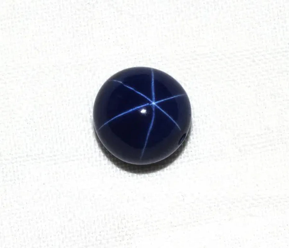 1PCS 4mm 6mm 7mm 10mm 12mm Natural Ruby Star Sappire 6 Buds Circular Cabochon Ring Size Loose Gemstone Star Gem for Diy Ring Pendant Earings Necklace