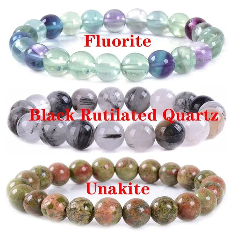 6Mm 8Mm Natural Stone Chakra Beaded Charm Bracelets Tiger Eye Amethyst Lapis Lazuli round Beads Bracelet Women Yoga Jewelry