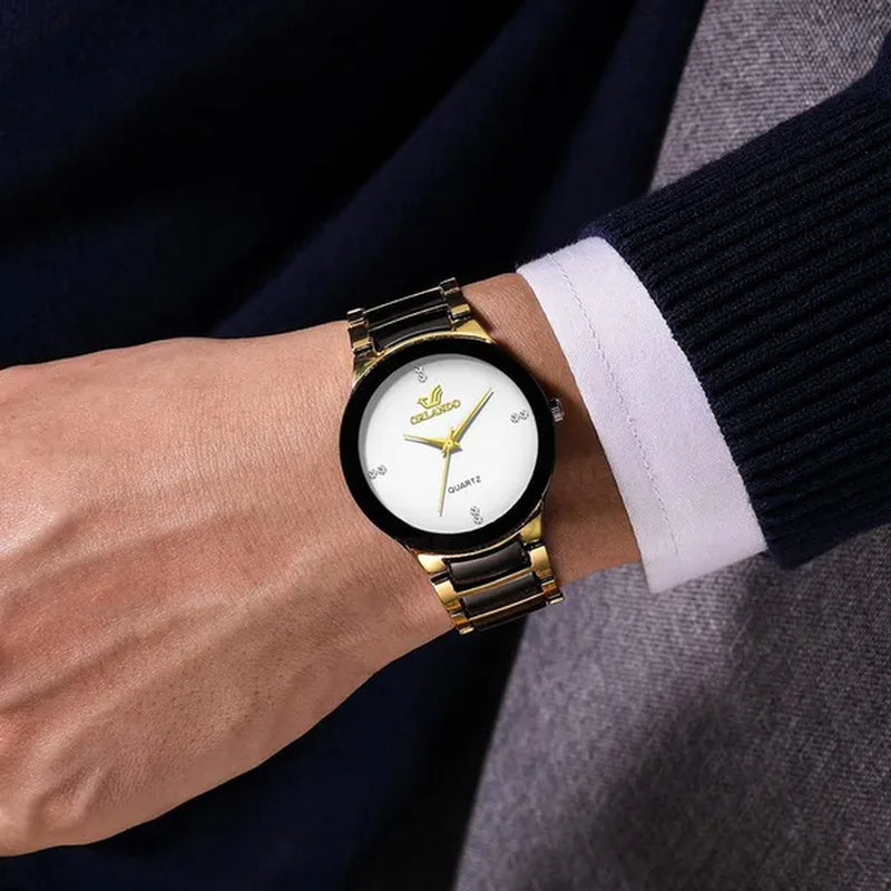 High Quality Men Stainless Steel Quartz Watch Relogio Masculino Male Fashion Casual Business Wristwatch Clock