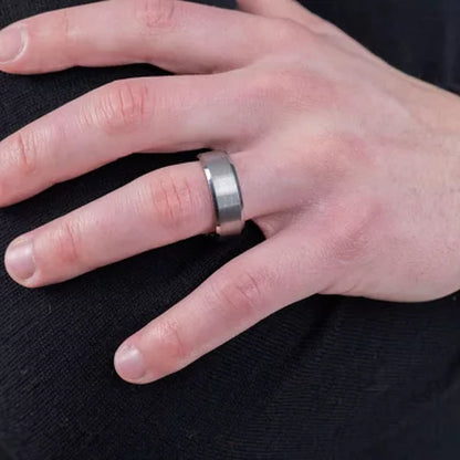 Men'S 8Mm Tungsten Wedding Band with Satin Finish