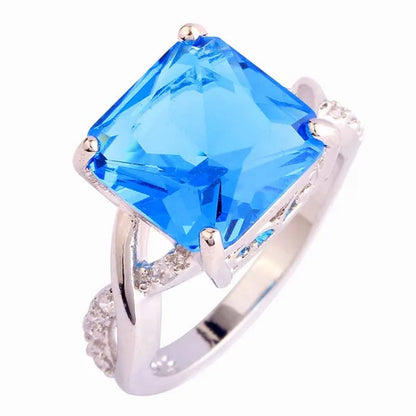Jewelry Fashion Engagement Red Ruby Rings Gifts