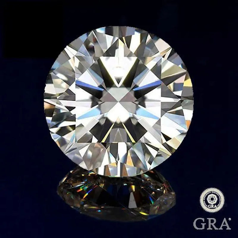 Natural 0.5/1.0/2.0Carat Moissanite D Color Round Shape VVS1 Excellent Clarity With GRA Certificate Report and Card