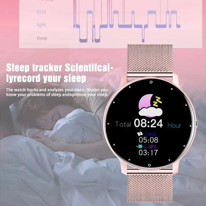 LIGE 2021 New Women Smart Watch Men Real-Time Activity Tracker Heart Rate Monitor Sports Ladies Life Waterproof Smart Watch Men For Android IOS