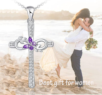 Cross Necklace for Women 925 Sterling Silver Jewelry Pendant Necklace for Mom Wife Gift for Mother'S Day or Birthday