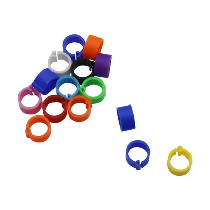 50Pcs Birds Feet Rings Inner Diameter 8mm Width 7mm Plastic Clip Ring Pigeon Dove Quail Foot Ring Farm Animal Carrier