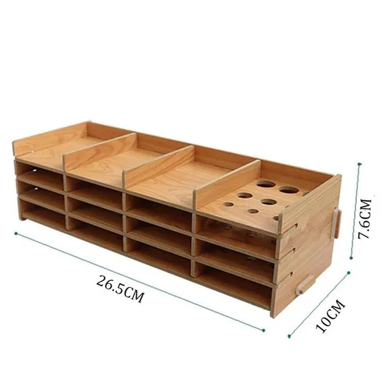 Diamond Painting Tool Tray Point Drill Pen Wood Organizer Holder Detachable Diamond Embroidery Accessories