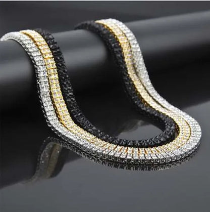 Men's Necklaces Alloy Crystal Rhinestone Diamond Chains Necklaces Hip Hop Rock Gift