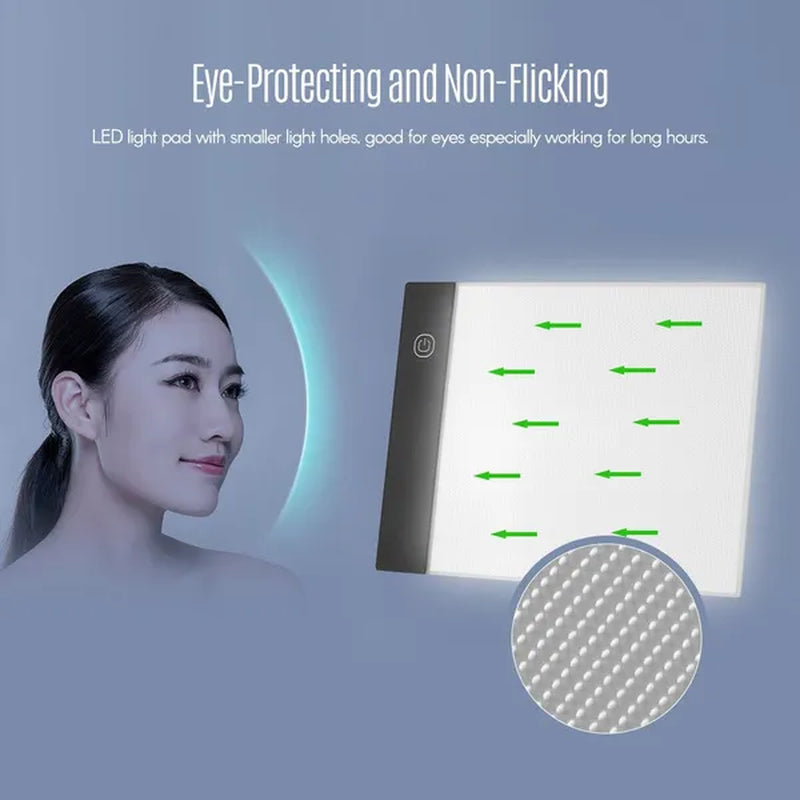 LED A3/A4/A5 Graphic Tablet Light Pad Digital Tablet Copyboard with 3-Level Adjustable Brightness for Tracing Drawing Copying Viewing DIY Art Craft Diamond Painting Supplies