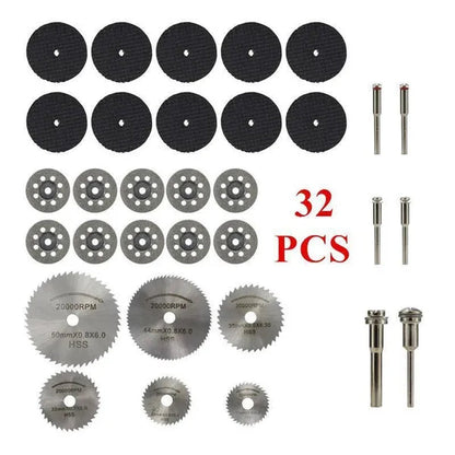 7/32 Pcs Diamond Saw Blade Set HSS Mini Circular Saw Blade for Dremel Rotary Tools Resin Cut-Off Wheels Diamond Cutting Discs