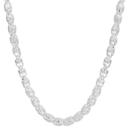 Men‘s 925 Sterling Silver 5MM Faucet Chain Necklace for Woman Man Fashion Wedding Party Jewelry Nice Gift