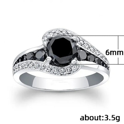 Special-interest blue Stone Women Wedding Ring Dazzling Zircon Delicate Gift Top Quality Female Classic Jewelry（Size:5-11)