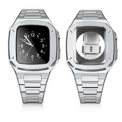 Metal Case for Apple Watch Steel Protective Case Shell Cover Strap with Band Bracelet For Apple Watch Series 9 8 7 6 SE 5 For Iwatch Series 9 8 7 6 44mm 45mm