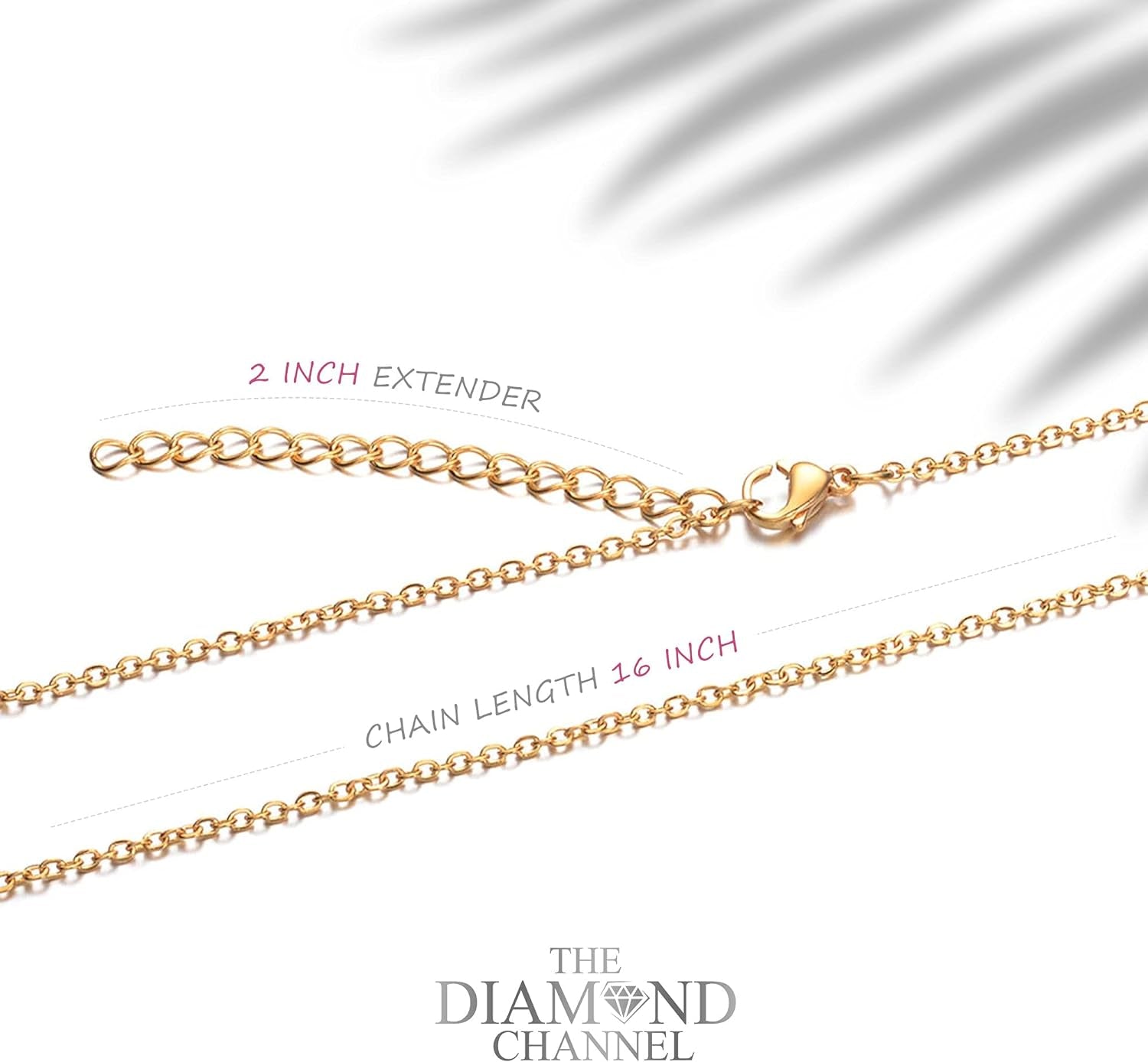 NATURAL Diamond 4-Prong Pendant Necklace with 16”+2” Extender - 14K Gold Diamond Pendant - Fine Jewelry for Women
