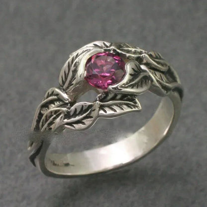 Vintage 925 Sterling Silver Purple Diamond Engagement Wedding Anniversary Gift Ring Size 6-10