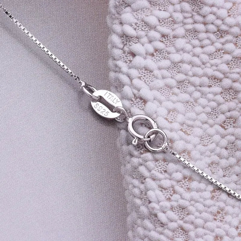 Natural White Freshwater Pearl Real 925 Sterling Silver Chain Necklace for Women Party Gifts Fine Jewelry