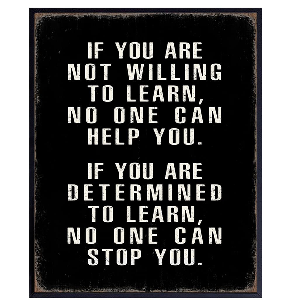 Motivational Wall Art - Office Wall Art & Decor Motivational Poster - Positive Quotes Wall Decor - Encouragement Gifts - Positive Sayings for Wall Decor - Entrepreneur Wall Art - Inspirational Quotes