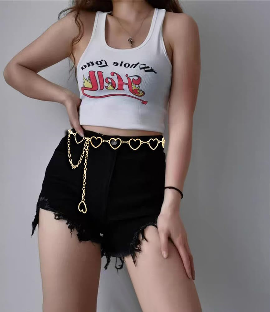 Chain Belts for Women Fashion plus Size Waist Chain Belt Gold Silver Waist Belt Belly Chain Waist Belt Body Chain for Dress