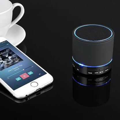 Betron Wireless Portable Travel Bluetooth Speaker Supper Bass BOOM BOX W/ LED Flash Light（Black）