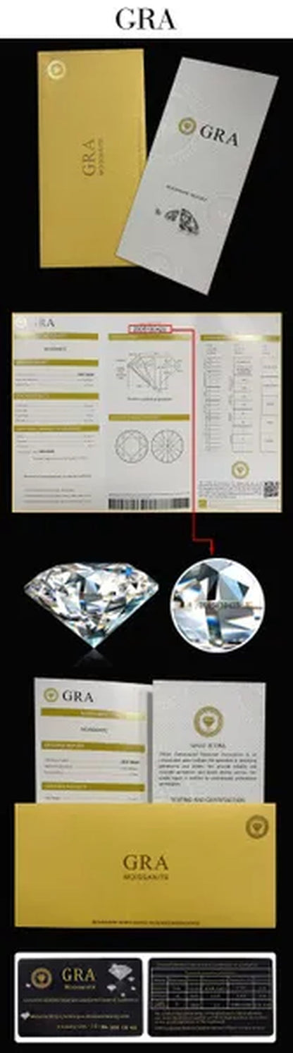 HOLYCOME 100% Genuine Loose Gemstones Moissanite Stones GRA 3Ct DEFIJ Color VVS1 Lab Diamond Stone Excellent Cut for Diamond Ring in Bulk Gem