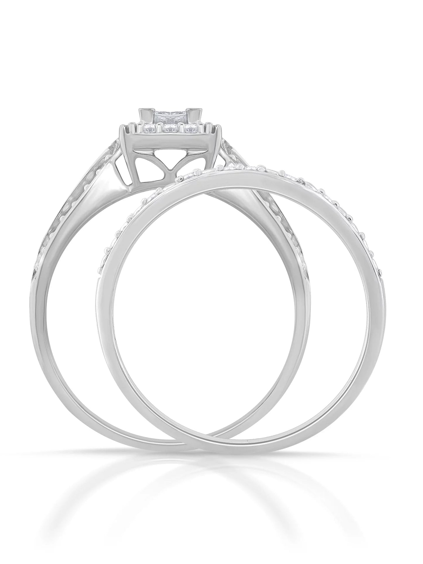 10K White Gold 1/3 Ct.T.W. Diamond Engagement Ring